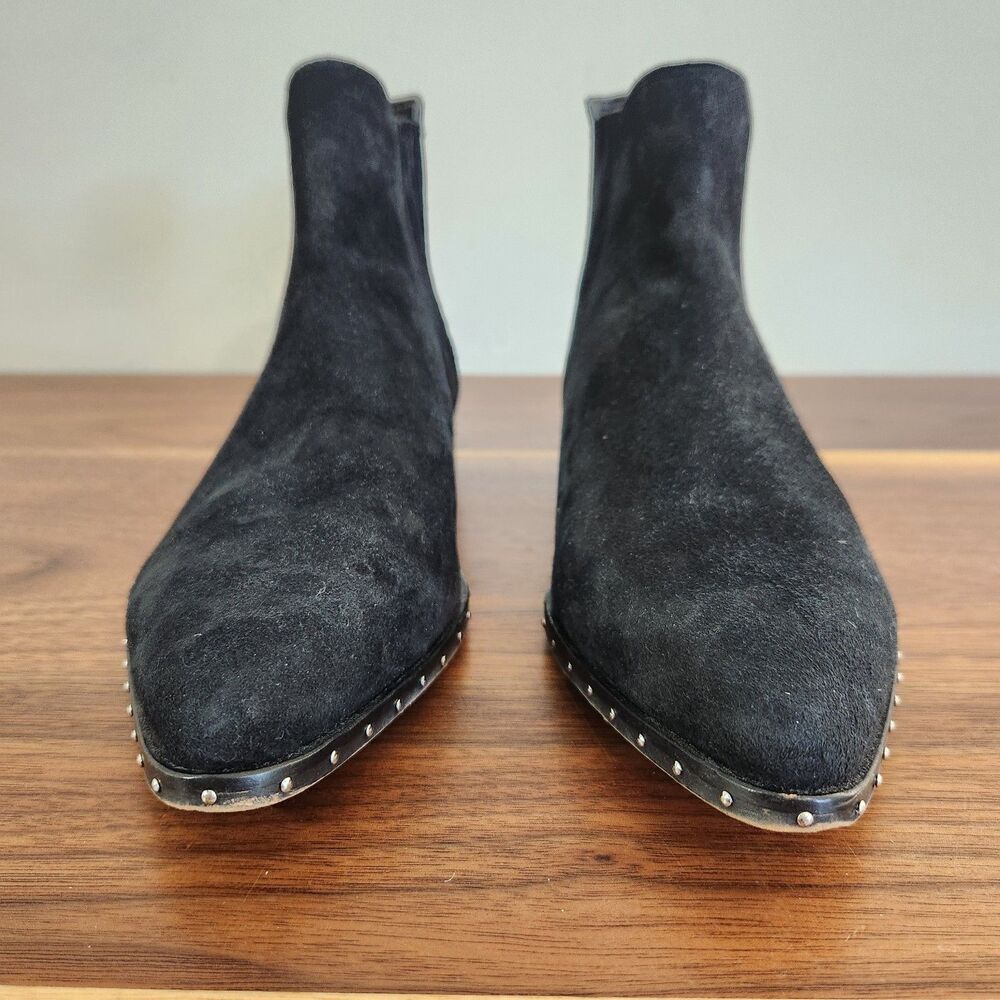 Rebecca Minkoff Madysin Black Suede Leather Ankle Bootie Boot Fall Winter Size 6 - Picture 4 of 9